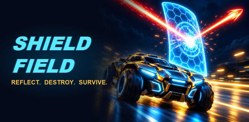 Shield Field rover reflecting a shot on a neon highway