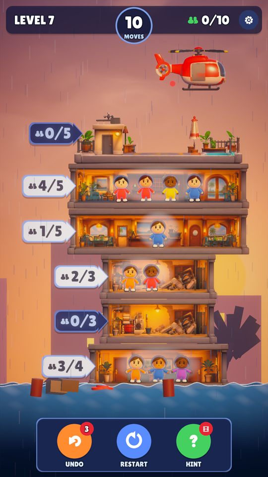 Unwet seaside hotel level gameplay
